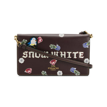 Snow White logo diamond patch shoulder bag