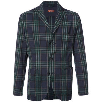 checked blazer