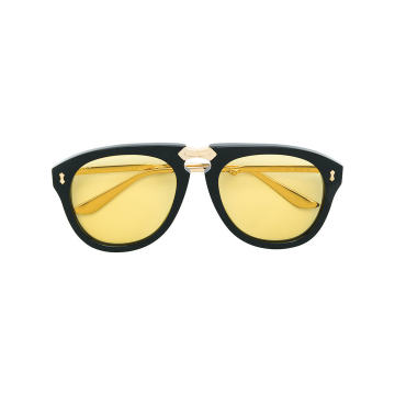 round frame foldable sunglasses