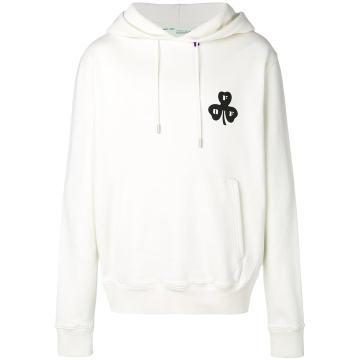 back embroidered logo hoodie