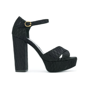 platform crossover strap sandals