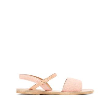 Kaliroi leather & calf hair sandals