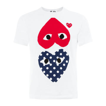 hearts print T-shirt