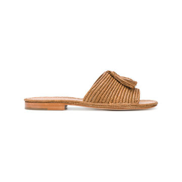 woven tassel slides