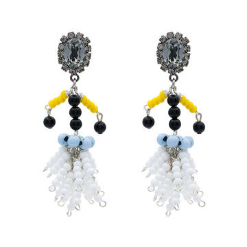 beaded clip-on earrings