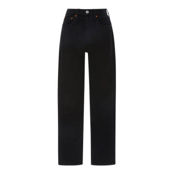 Cropped High-Rise Straight-Leg Jeans