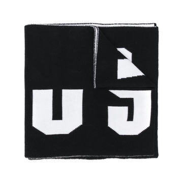 logo intarsia scarf