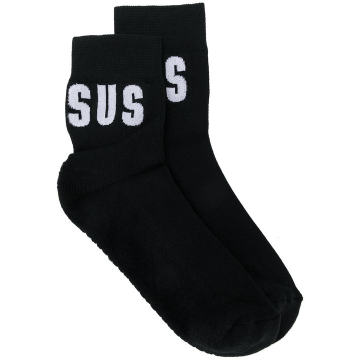 logo intarsia socks