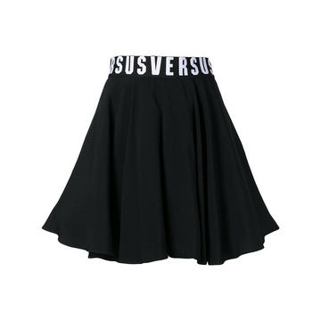 flared logo waist skirt