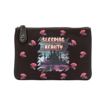 Sleeping Beauty top zip clutch