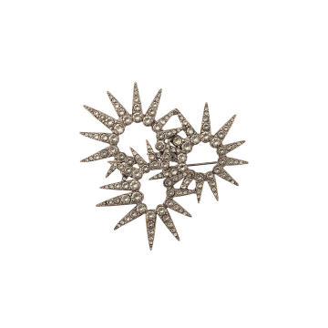 sea urchin crystal brooch