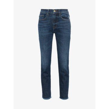 Le Boy Straight Cropped Mid-Rise Jeans