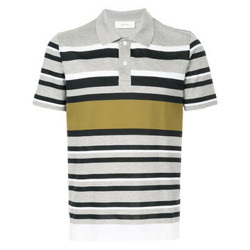 multi-stripe polo shirt