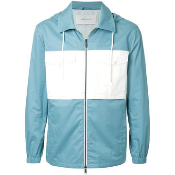 hooded contrast pocket jacket