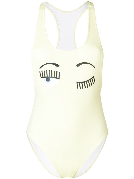 wink print one piece swimsuit展示图