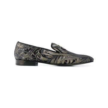 palm print loafers