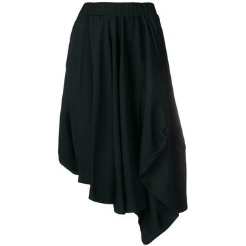 asymmetric mid-length skirt