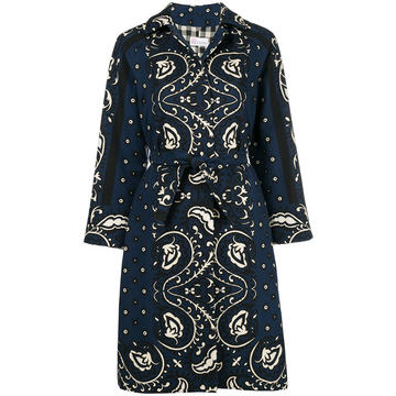 loose fit printed coat