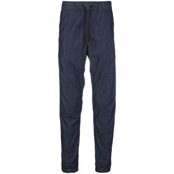 denim tapered trousers