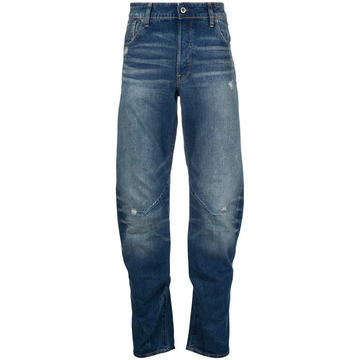 faded tapered jeans