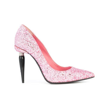 heeled glitter pumps