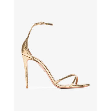 gold Purist 105 metallic leather sandals