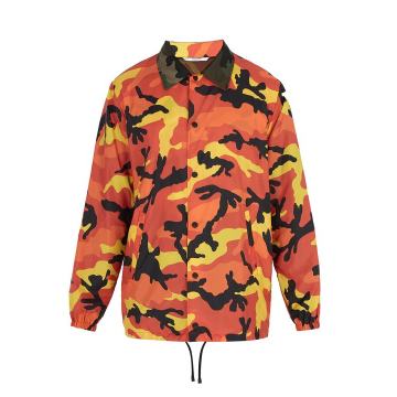 Camouflage-print windbreaker jacket