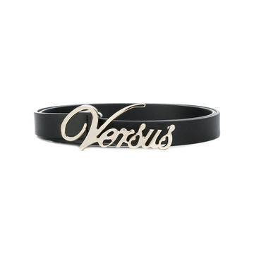 metal signature logo belt