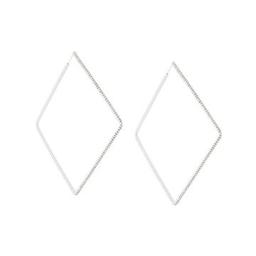 embellished square hoops