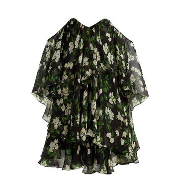 Paros floral-print silk-crepe dress