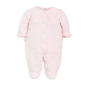 Baby's Bunches of Bows Velour Footie